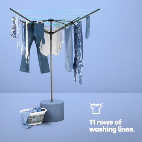 4-Arm Rotary Clothes Airer - Charcoal